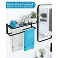 thumbnail image 5 of Towel Racks for Bathroom - 24 in Bath Towel Shelf with Double Towel Bar, Stainless Steel Towel Storage for Lavatory Wall Mounted, 2-Tier Towel Hanger Towel Holder, Matte Black, 5 of 15