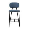 thumbnail image 2 of Rococo 26" Modern Faux Leather and Metal Counter Height Bar Stool, 2 of 3