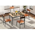 thumbnail image 4 of EDTara Space-Saving Dining Set, 5 Piece Kitchen Table With Faux Leather Seats for Small Apartment or Breakfast Area, 4 of 8