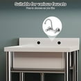 thumbnail image 7 of Utility Sink Free Standing Single Bowl Kitchen Sink with Cold and Hot Water Pipe Stainless Steel Sink for Laundry Room Bathroom Farmhouse, 7 of 7