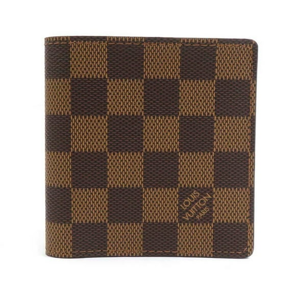 Pre-Owned Louis Vuitton Damier Canvas Wallet, Porte-Biere, 6 Carte de Credit, Canvas, Ebene,...