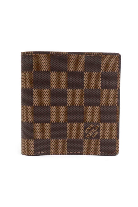 Pre-Owned Louis Vuitton Damier Canvas Wallet, Porte-Biere, 6 Carte de Credit, Canvas, Ebene,...