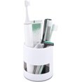 thumbnail image 1 of Household Plastic Circular Toothbrush Holder (White), Ventilated and Mildew Resistant Toothbrush Holder, Sturdy Small Toothbrush Holder, Convenient for Bathroom Storage, 1 of 5