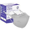 thumbnail image 1 of Máscaras respiratorias desechables Semask KN95, paquete de 25, color gris, 1 of 6