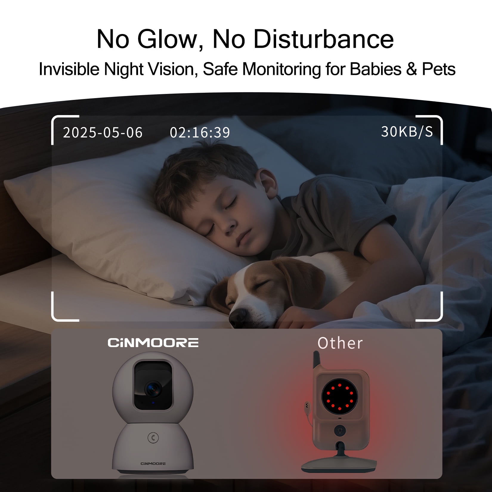 CINMOORE 3K Indoor Home Camera w/ No Monthly Fees AI Tracking&Face ID, Pet/Dog Camera Indoor w/Phone App, 2.4/5GHz WiFi Camera for Home Security Baby Monitor, Pan/Tilt, Full Duplex 2-Way Audio, 3Pack