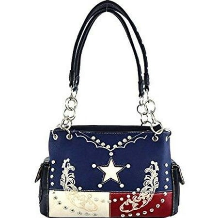 premium rhinestone texas state women's concealed carry western handbag. fast shipping