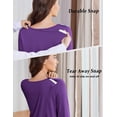 thumbnail image 4 of Pinspark Open Back Hospital Gowns for Women Tear Away Snap Long Sleeve Womens Hospital Gowns Adaptive Clothing for Women, 4 of 6