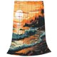 thumbnail image 2 of Fotbe Serene Ocean Sunset Manta de Franela Acolchonada con Estampado, Súper Suave y Esponjosa, Extra Grande para Sofá, Cama, Uso Todo el Año-60"x50", 2 of 7
