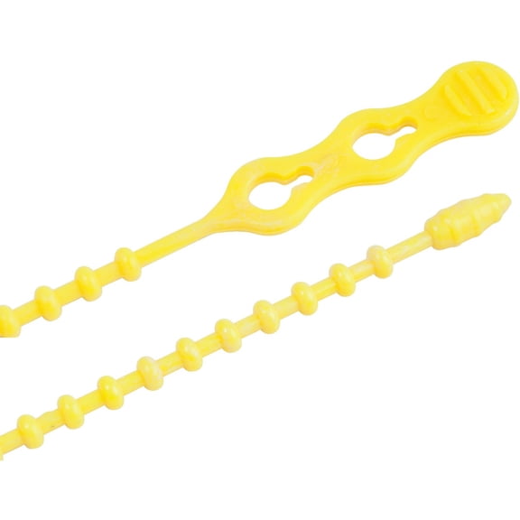 Gardner Bender Beadle Wrap Cable Ties - Durable Nylon - 15 Pack, 12-In., Yellow