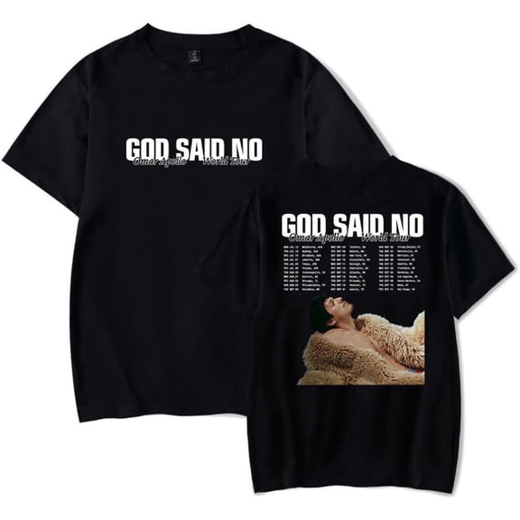Omar Apollo God Said No Tour 2024 Merch Short Sleeve T-shirt Unisex Fashion Crew Neck Top