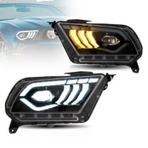 VLAND LED Projector Headlights for 2010 2011 2012 2013 2014 Ford Mustang