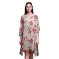 thumbnail image 1 of Bimba Caftan Court Aquarelle Robe Midi Plage Maillot de Bain par-Dessus WomensKaftan-4X-5X, 1 of 5