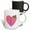 Multicolor, variant on 3drose, Letter L- Image of Pink Heart with Butterfly- Not Actual Embroidery, 11oz Two-tone Black Mug