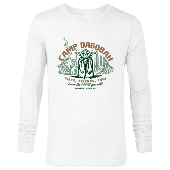 Star Wars Travel Vacation Camp Dagobah Yoda Learn the Force - Long Sleeve T-Shirt for Men - Customized-White