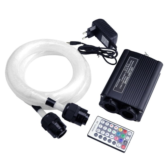 LED Fiber Optic Star Ceiling Light Kit 2*2M 0.75mm 250pcs Optics Fiber 32W RGBW Light Engine 28Key RF Remote ,Safe to Use