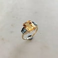 thumbnail image 5 of Natural Citrine & London Blue Topaz Ring, 14K Solid Yellow Gold Ring, November Birthstone Ring, London Blue Topaz Jewelry, Multi Stone Ring, 5 of 9