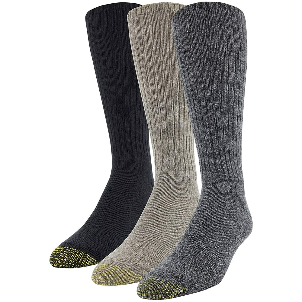 GOLDTOE Gold Toe mens Cotton Fluffies Crew Socks, Multipairs