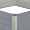 vidaXL Raised Garden Bed Grey Galvanized Steel 129x129x45cm in