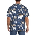 thumbnail image 7 of Goofa Forest Elk Printed Men's Casual Short-sleeved Shirt,Lightweight Breathable Button-down,Summer Casual men's top,Versatile Fashion shirt-Small, 7 of 7