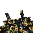 thumbnail image 3 of Baby Girls Ruffle Sunflower Halter Crop Top Solid Tassels Shorts Summer Outfits, 3 of 6