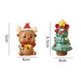 thumbnail image 2 of Regalo navideño de resina, decoraciones navideñas para mesa de invierno en interiores y exhibición o alféizar de ventana, 2 of 5