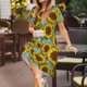 thumbnail image 3 of Balery Sunflowers Vestidos sueltos de manga corta para mujer, vestidos de verano 2025, vestidos casuales de corte A con vuelo., 3 of 6