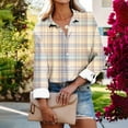 thumbnail image 1 of ZVAVZ Deals Of The Week Womens Plaid Shacket Jacket Hooded Color Block Jacket Long Sleeve Button Down Flannel Jackets Warm Coat Fall Plus Size Tops With Pockets Plus Size Shacket, 1 of 6