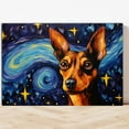 thumbnail image 4 of German Pinscher Dog Canvas Van Gogh Starry Night Wall Art Gifts Canvas Wall Art Frame Music Artist Customized Canvas Framed Photo Art Work For The Bedroom(Gifts For Dog Lover ), 4 of 6