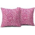 thumbnail image 2 of Hot Pink Leopard Print Pillow Covers 18x18 Inch Set of 2 Cheetah Animal Spots Decorative Throw Pillows for Couch Farmhouse Square Pillow Cases Home Decor for Living Room Sofa Bed Porch Outdoor, 2 of 6