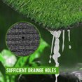 thumbnail image 5 of 3x32 Ft Artificial Grass Turf Indoor Outdoor, Synthetic Dog Grass Pads with Drainage Holes and Rubber Backing, 0.6" Fake Grass Rug for Garden Lawn, 5 of 10