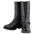 thumbnail image 4 of Milwaukee Leather Men's Black Leather Harness Motorcycle Boots with Braid and Riveted Details MBM9025 7, 4 of 10