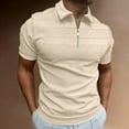 thumbnail image 4 of Men's Four Seasons Leisure Fashion Stripe Contrast Design Lapel Button Long Sleeve Tops, 4 of 6