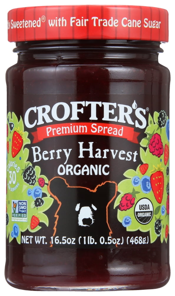 Crofters Fruit Spread Organic Premium Berry Harvest, 16.5 Oz