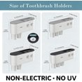 thumbnail image 2 of Toothbrush Holders for Bathrooms Wall Mounted, 6 Slot Holder with 2 Automatic Toothpaste Dispensers, Magnetic Cups, Large Capacity Bathroom Organizer, Storage Drawer, 2 of 3