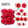 thumbnail image 3 of Axiiglly 35Pcs Christmas Balls Ornaments, Shatterproof Velvet Christmas Balls Set for Xmas Trees Hanging Balls Decorations, Home Holiday Party Indoor Outdoor Decor(Multi-Size, Red), 3 of 5