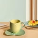thumbnail image 3 of Juego de tazas y platillos de café de cerámica | Taza de té floral con diseño de pétalos de flor | Exquisita taza de cerámica para bebidas calientes | Elegante vajilla de restaurante para casa | 1, 3 of 5