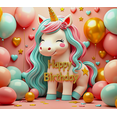 thumbnail image 4 of Unicorn Themed Happy Birthday Banner Party Decorations Backdrop for Birthday Parties Photography Props Kids Celebrations, 4 of 7
