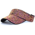 thumbnail image 4 of Rhinestone Sport Sun Visors Hats for Women Adjustable Glitter Cap, 4 of 4