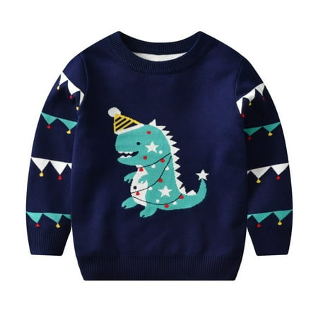 

SYNPOS Unisex Infant Baby Christmas Sweater Toddler Christmas Outfit Toddler Xmas Sweater Pullover Sweatshirt Holiday Sweater