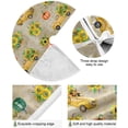 thumbnail image 2 of SKYSONIC Thanksgiving Tree Skirt Yellow Sunflower Pumpkin Car Xmas Tree Skirt Floor Door Round Mat Decorations for Holiday Party Home Christmas Day Ornaments 47.2 Inch, 2 of 6