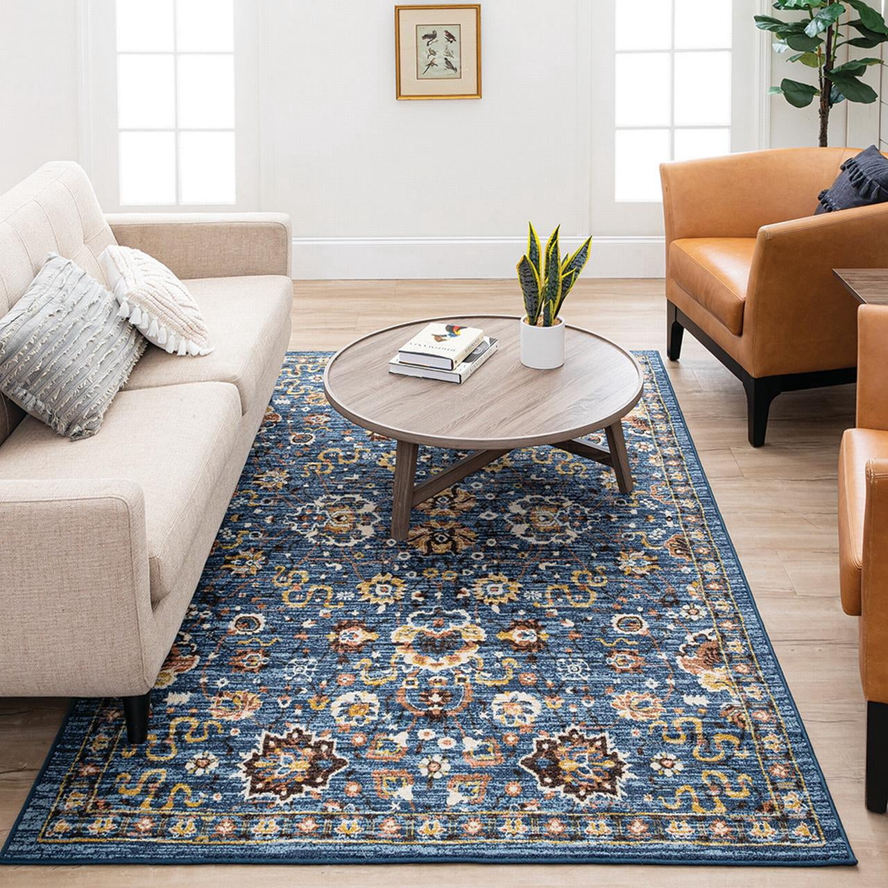 Mohawk Home Tinto Blue Printed Area Rug, 7' 6" x 10'