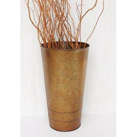 - Galvanized Tin Metal Floral Bucket in Copper - 14