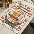 thumbnail image 4 of Christmas Placemats - Coquette Red and Green Bows, Xmas Table Mats for Kitchen Dining Room, Winter Holiday Party Decoration, Washable, 12x18 Inch, 4 of 6