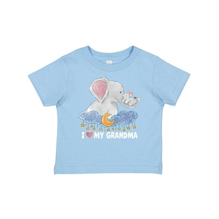 

Inktastic I Love My Grandma Cute Elephants with Moon and Stars Gift Baby Boy or Baby Girl T-Shirt