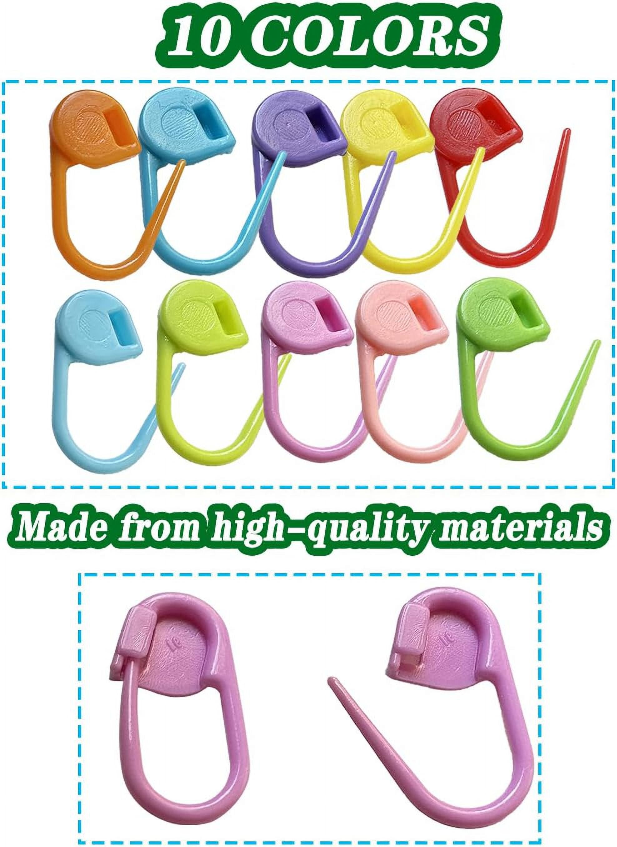 150 Pieces Knitting Crochet Locking Stitch Markers Needle Clip Counter 10 Colors (Color Ship Randomly)
