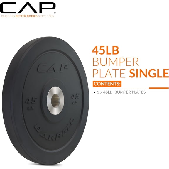 Rubber Olympic Bumper Plate | 45lbs - Single