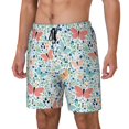 thumbnail image 2 of Uemuo Butterflies Pattern Mens Swim Trunks Quick Dry Board Shorts with Mesh Lining, Stretch Beach Shorts Quick Dry No-Chafing Board Shorts-XX-Large, 2 of 9