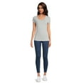 No Boundaries Scoop Neck Tee with Short Sleeves, 1 or 3-Pack, Women’s