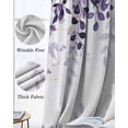 thumbnail image 3 of Purple Blackout Curtains for Bedroom Living Room Darkening Curtains 84 Inch Length 2 Panels Set Eucalyptus Leaves Window Curtain Thermal Insulated Window Treatment Grommet Drapes 52"x84", 3 of 9