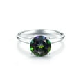 thumbnail image 4 of Gem Stone King 14K White Gold 2.40 Ct Round Green Mystic Topaz Women Solitaire Engagement Ring, 4 of 6